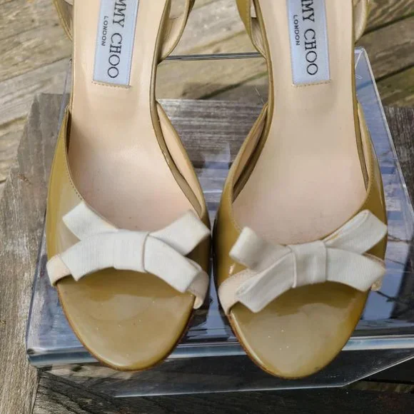 Jimmy Choo Slingback Peep Toe - Picture 8 of 11